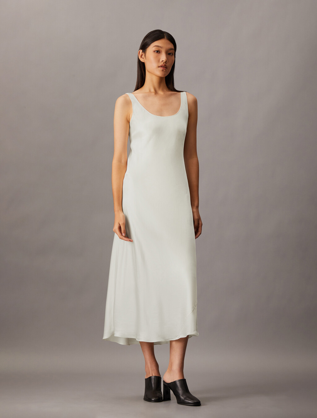 Hero Viscose Satin Slip Dress, Vanilla Ice, hi-res