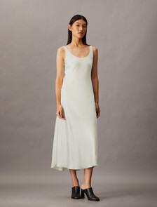 Hero Viscose Satin Slip Dress, Vanilla Ice, hi-res
