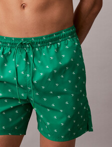 Solid Swim Shorts, 17496 DIAMOND LOGO+MARDI GRAS GREEN, hi-res
