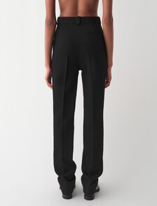 Lucia Slim Trousers, Black, hi-res