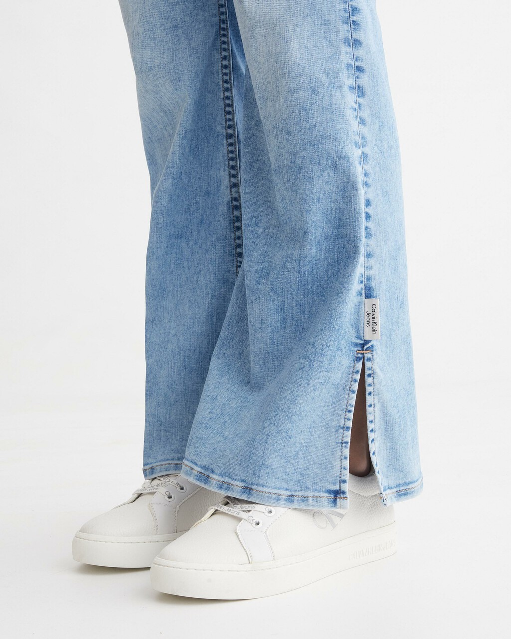 37.5 HIGH RISE FLARE JEANS, Light Blue Split Tab, hi-res