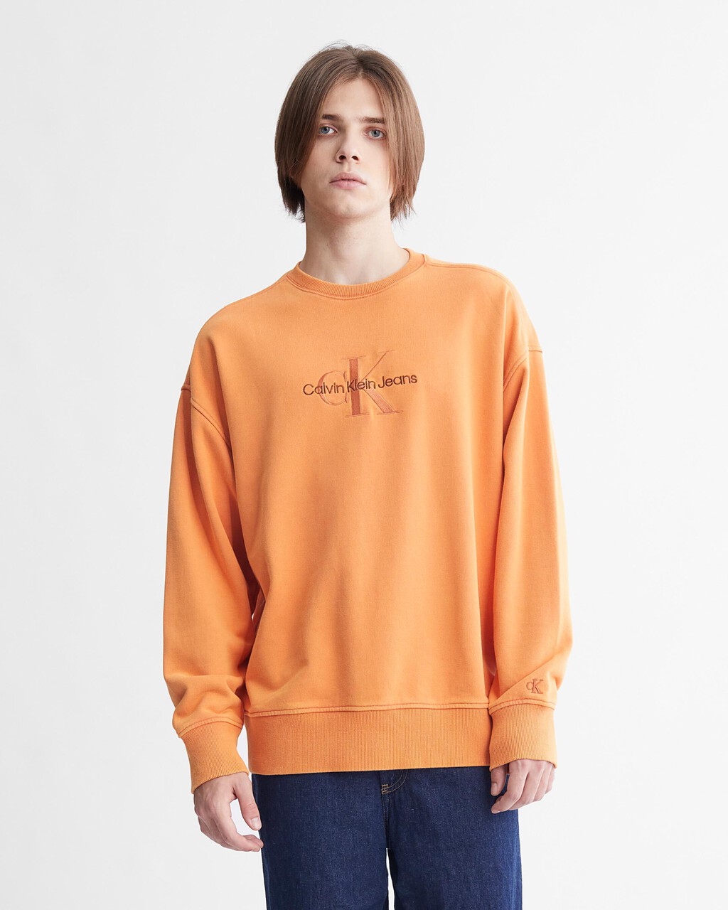 Naturals Mineral Dye Monologo Sweatshirt, Burnt Clay, hi-res