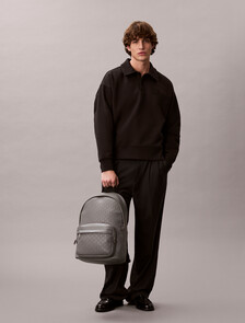 綴滿壓紋 Monogram 背囊, Charcoal Gray, hi-res