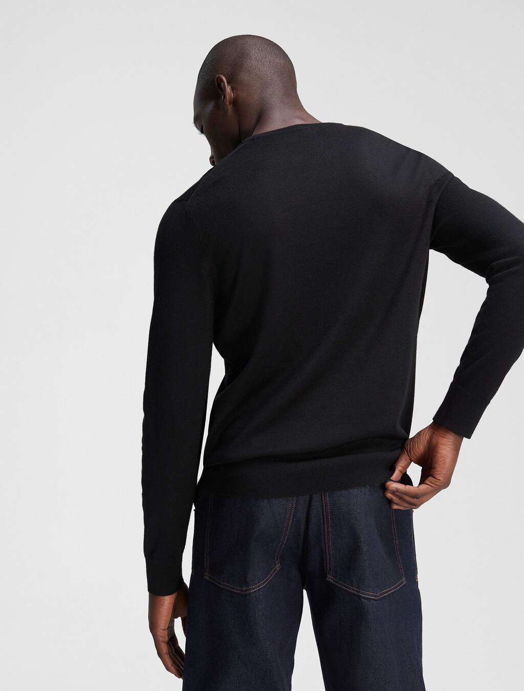 Extra Fine Merino Sweater, Black, hi-res