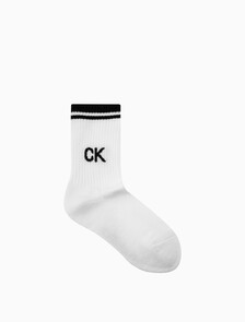 CK 羅紋長襪, WHITE, hi-res