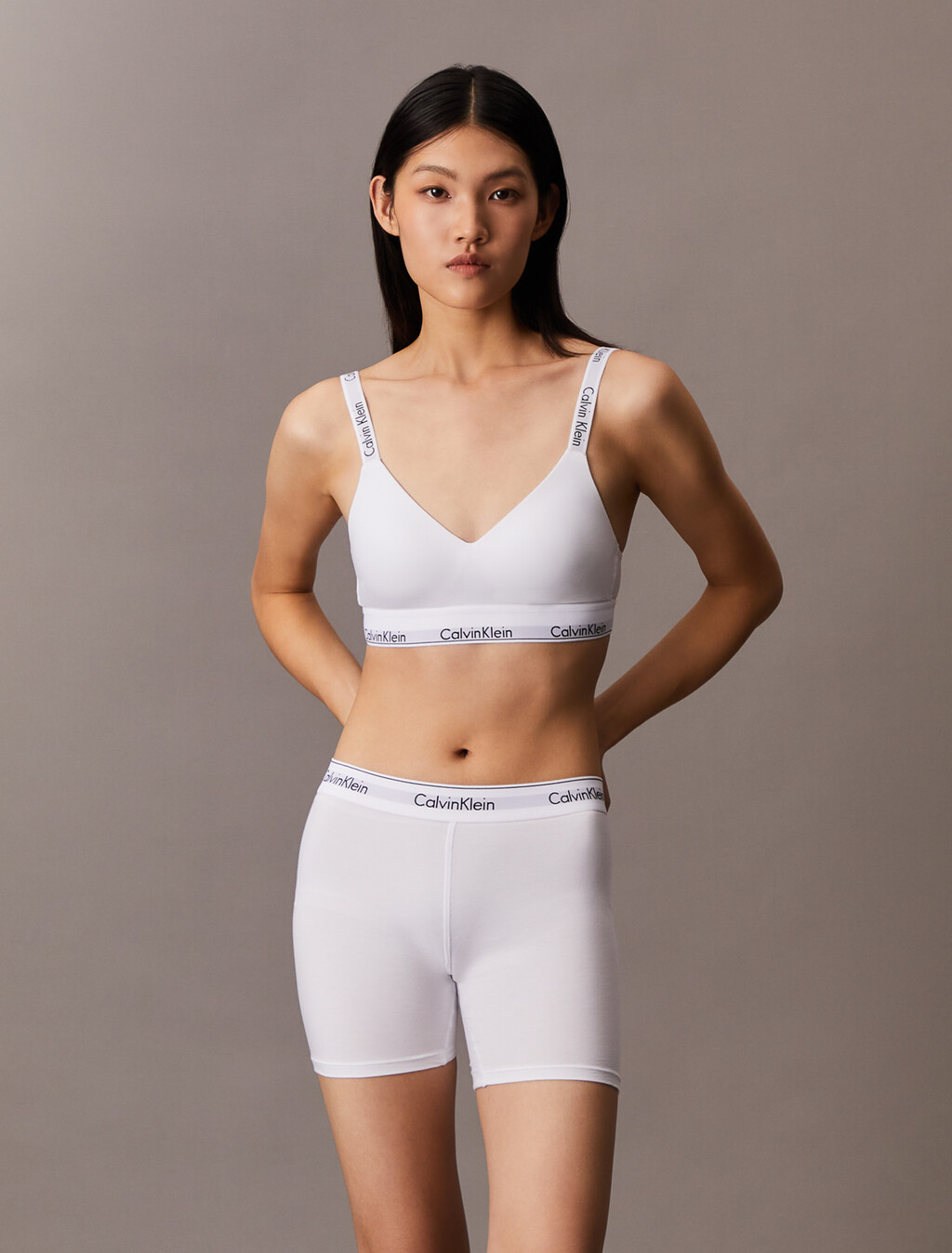 Icon Cotton Lightly Lined Bralette, Classic White, hi-res