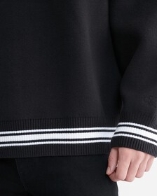 學院風套頭毛衣, Ck Black, hi-res