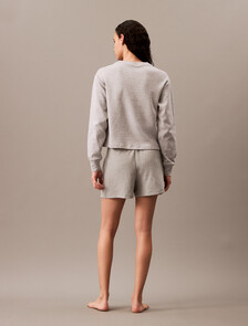毛圈布睡裝短褲, B10 Grey Heather, hi-res