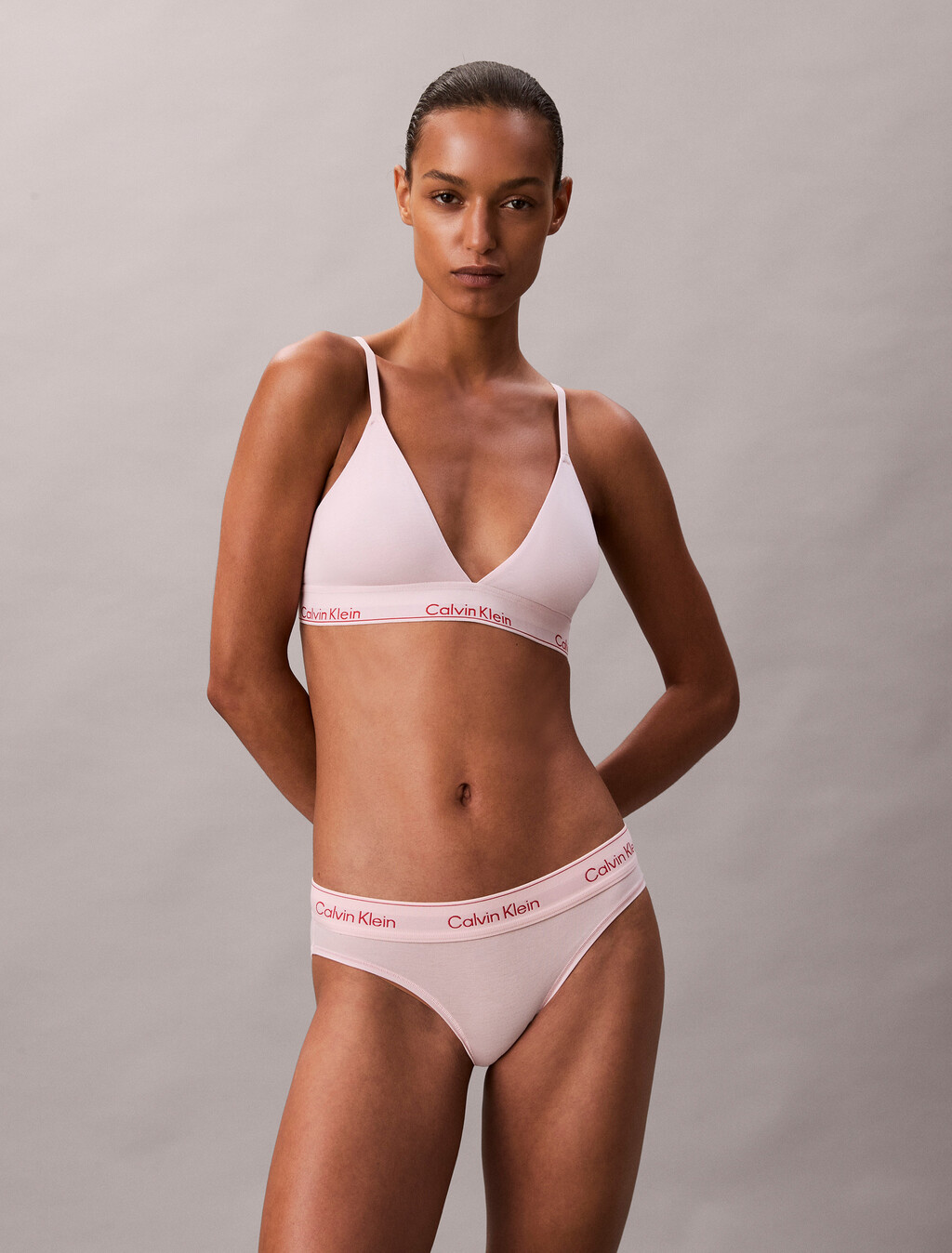 Lightly Lined Triangle Bralette - Icon Cotton Modal, Potpourri, hi-res
