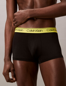 Logo Low Rise Trunk 3 Pack, BLACK BODIES w/ BEAU BLUE/FOGGY MAUVE/KEWL LIME WB, hi-res