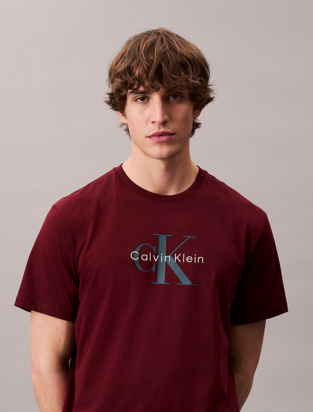 Monogram T-shirt, Deep Rouge, hi-res
