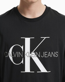 MONOGRAM LOGO LONG SLEEVE TEE, Ck Black, hi-res
