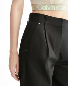 Pleated Straight Chinos, Ck Black, hi-res