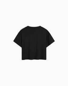 SIDE GATHER MONOGRAM TEE, Ck Black, hi-res