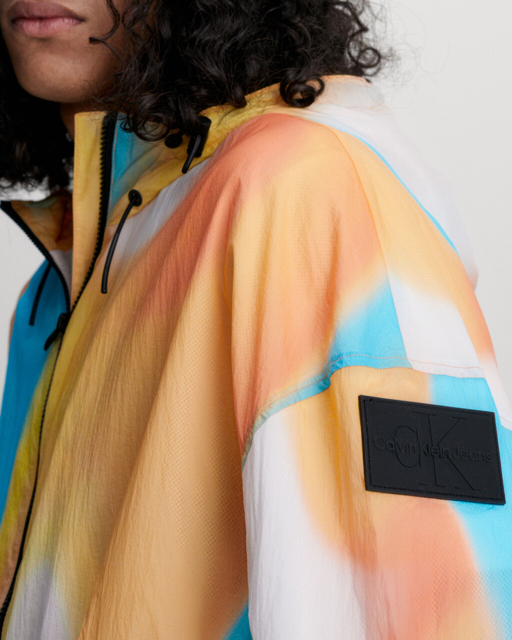 Recycled Nylon Multicolour Windbreaker, Gradient Shift, hi-res