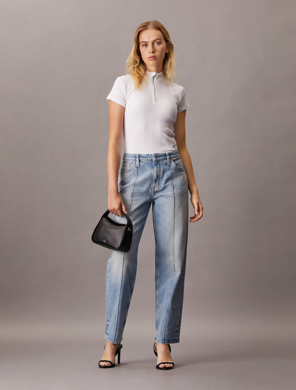 Italian Denim Central Seam 90s Straight Jeans, Denim Light, hi-res