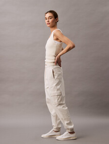Relaxed Cargo Joggers, Tofu, hi-res