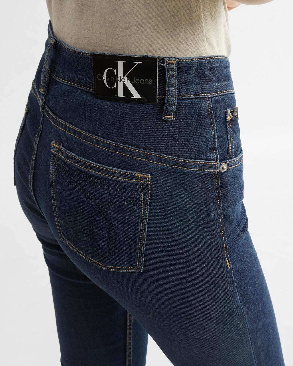 37.5 BODY ANKLE JEANS, Dark Blue Hem Embro, hi-res