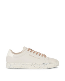Faux Leather Trainers, Eggshell/Travertine, hi-res