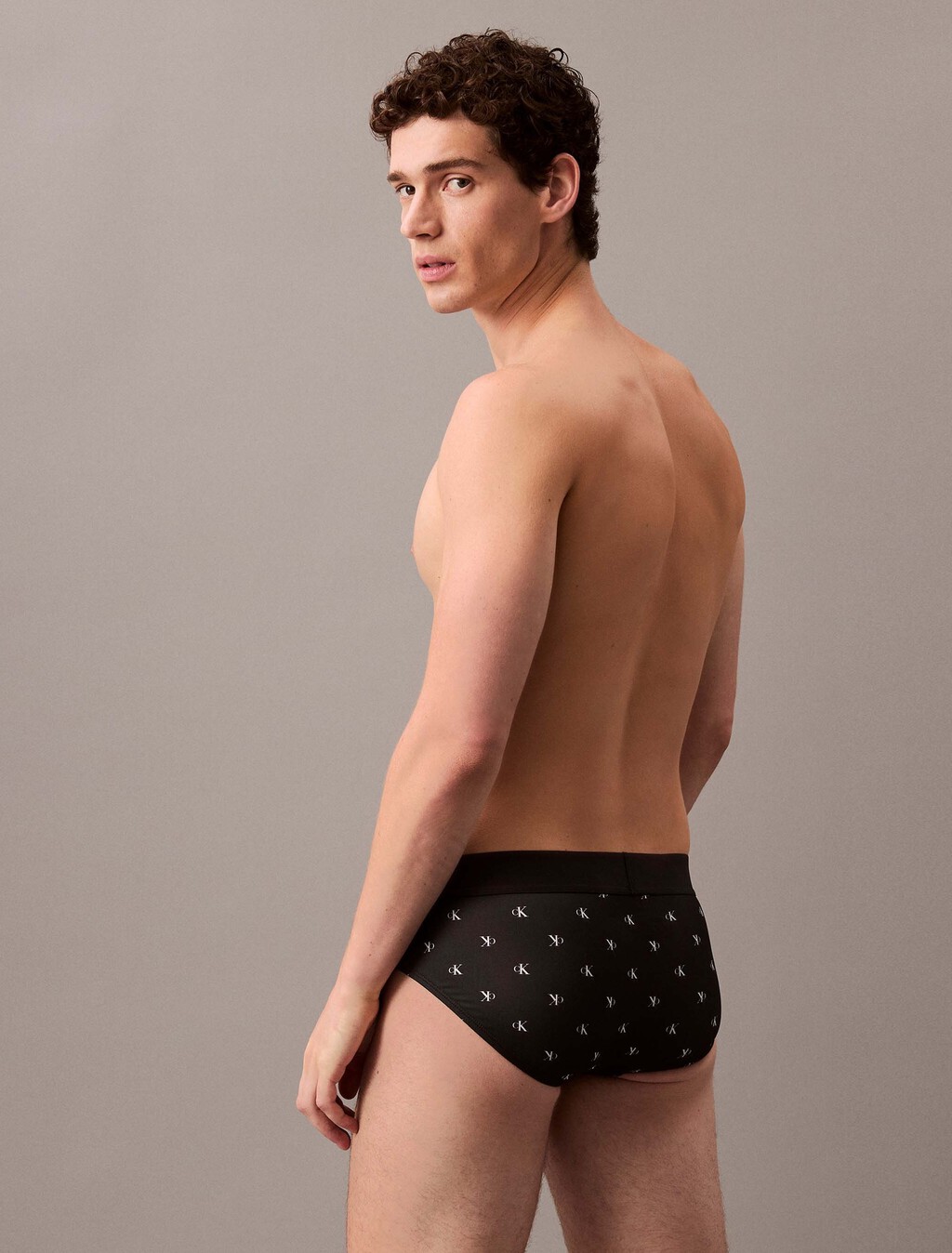 CK Established Hip Brief, DIAMOND LOGO_BLACK, hi-res