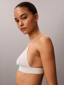 Lightly Lined Triangle Bralette - Heritage Classic Cotton Stretch, Tofu, hi-res