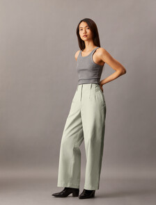 Cotton Chino Relaxed Trousers, Pussywillow Gray, hi-res