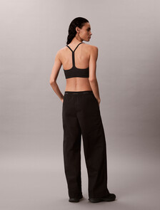 Logo Waistband Relaxed Pants, Black, hi-res