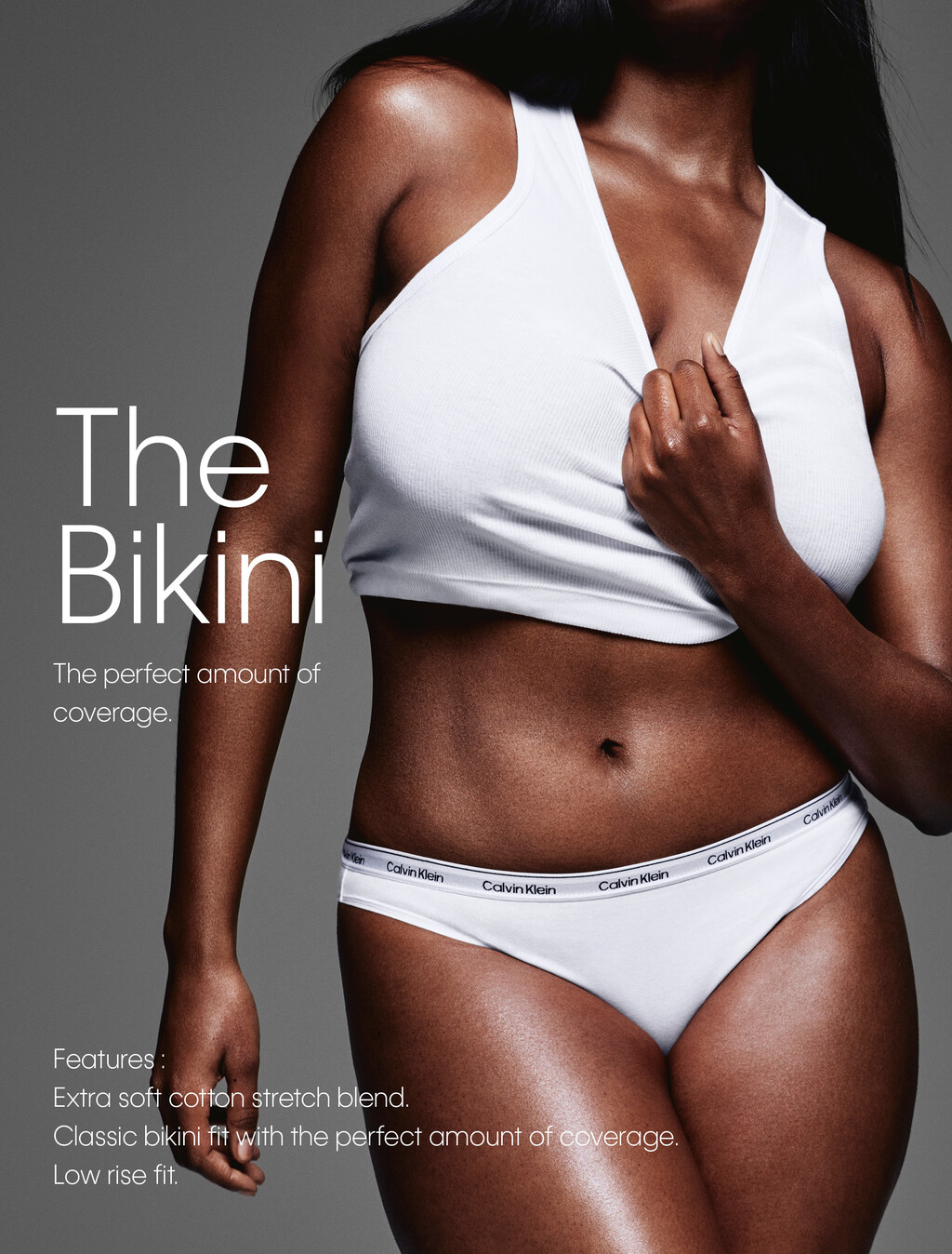 Icon 棉質莫代爾比基尼內褲, Black, hi-res