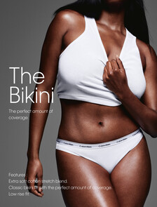 Icon 棉質莫代爾比基尼內褲, Black, hi-res