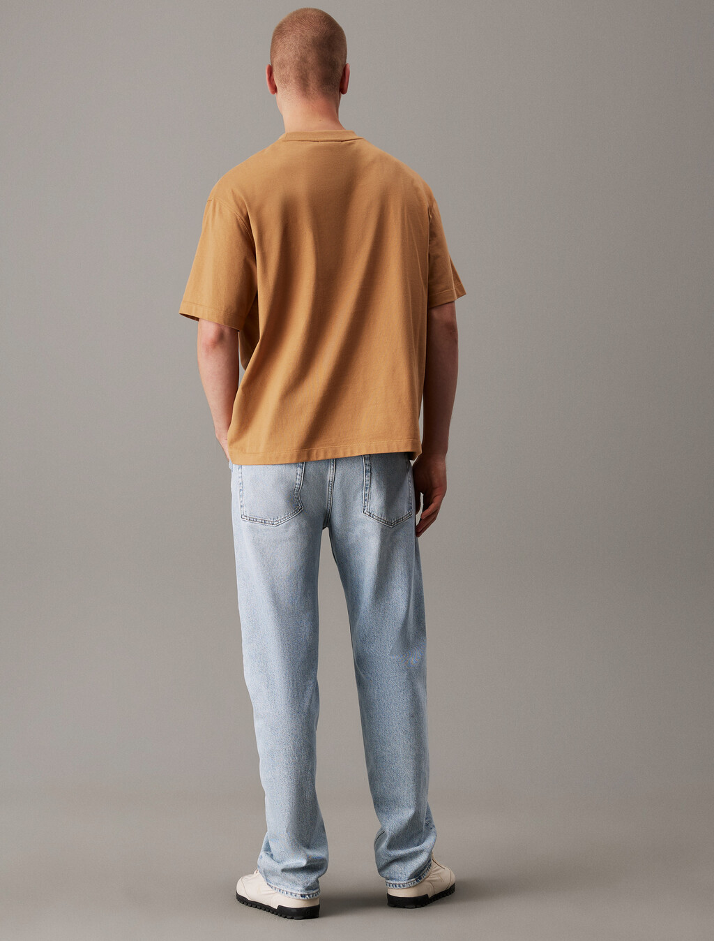平紋寬鬆口袋 T 恤, Tobacco Brown, hi-res