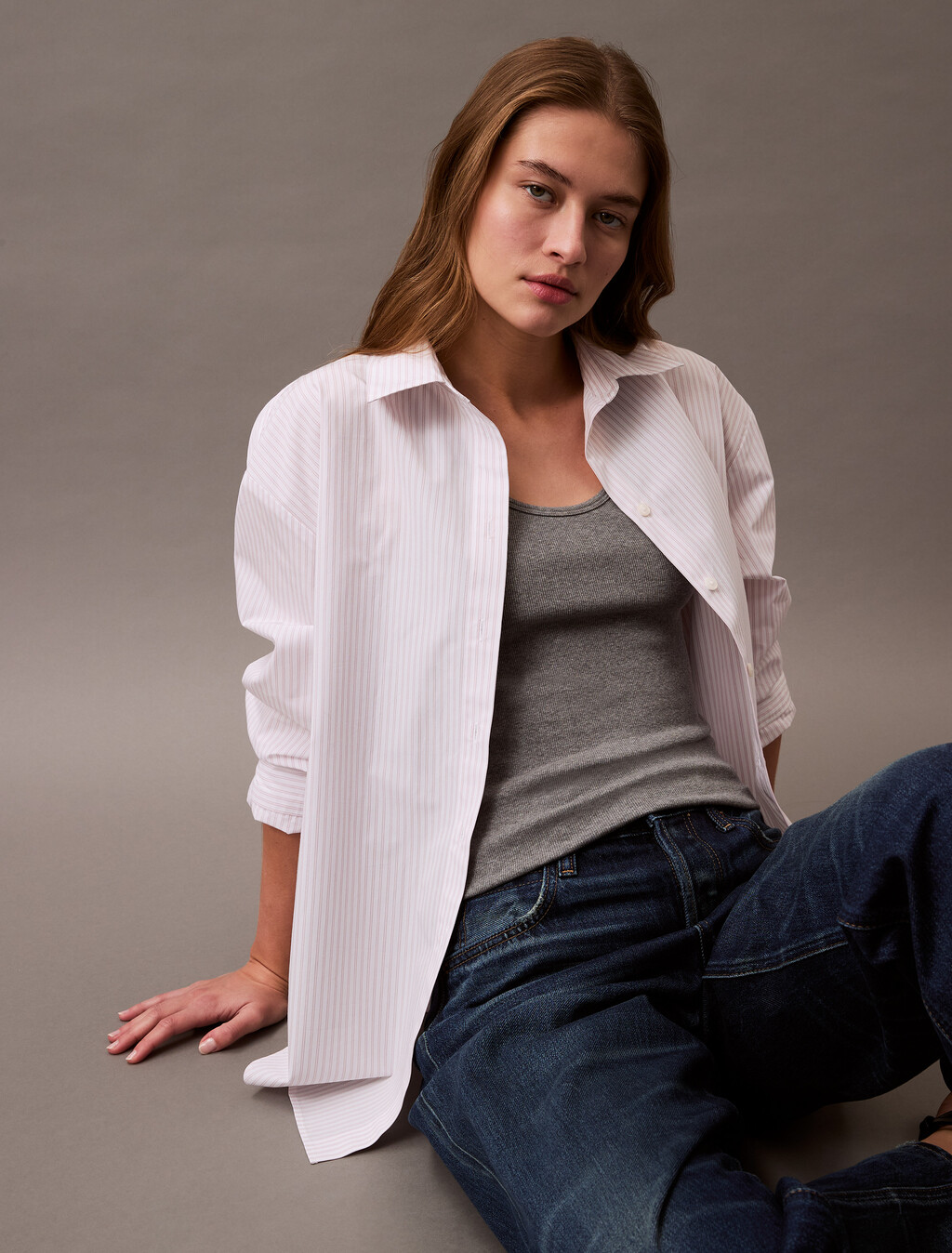 Cotton Contour Rib Tank, Heroic Grey Heather, hi-res