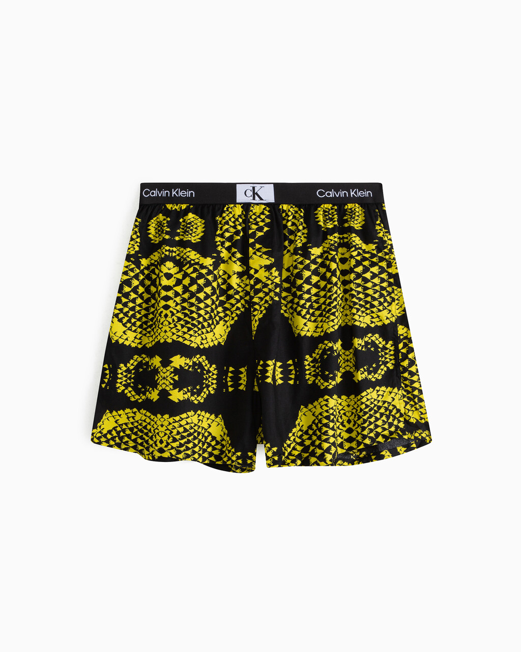 CALVIN KLEIN 1996 梭織棉質平角內褲, SNAKE PRINT_MORNINGSIDE YELLOW, hi-res