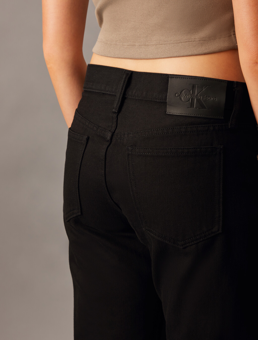 Forever Black Low Rise Straight Jeans, Denim Black, hi-res
