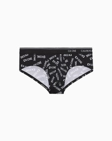 CK ONE MICRO HIP BRIEFS, 10202 INKED LOGO PRINT+BLACK, hi-res