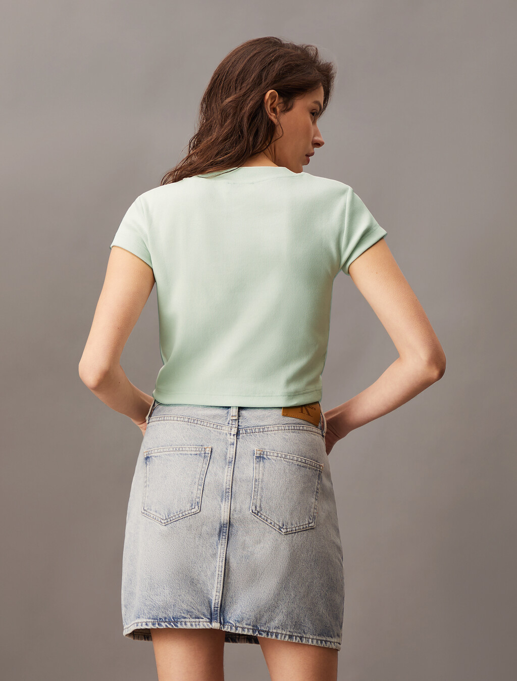 Monogram 標誌修身短版 T 恤, Sprout Green, hi-res