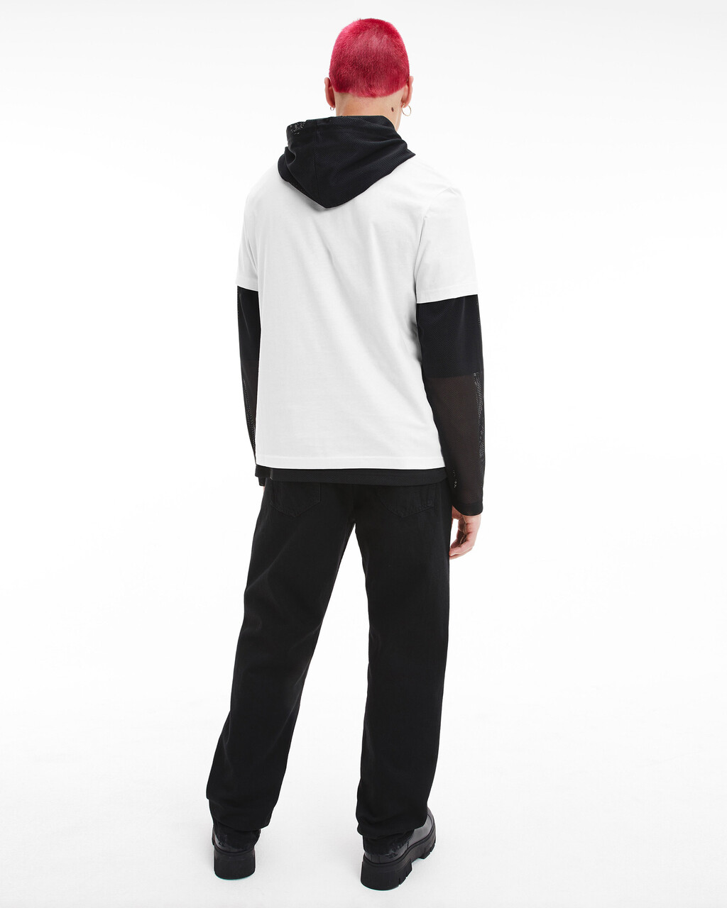 ORGANIC COTTON MONOLOGO MESH BOXY TEE, Bright White, hi-res