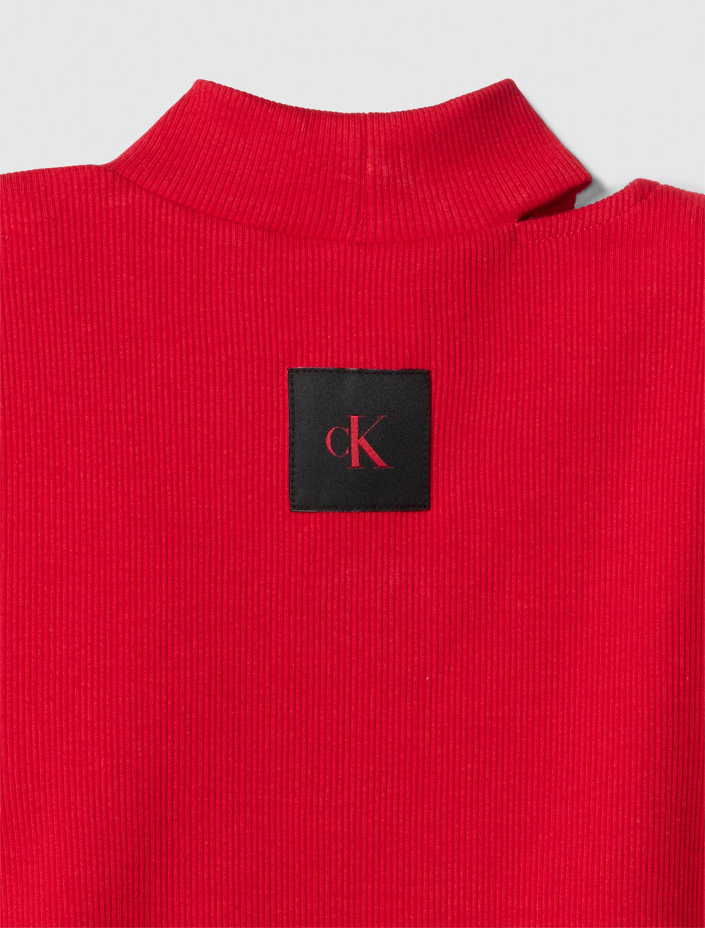 Cut Out Slim Crewneck T-Shirt, Pantone Red, hi-res