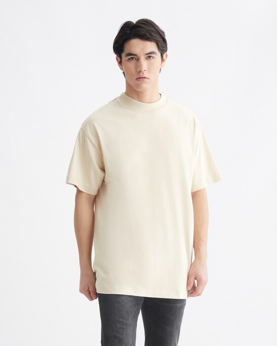 Leather Patch Relaxed Tee