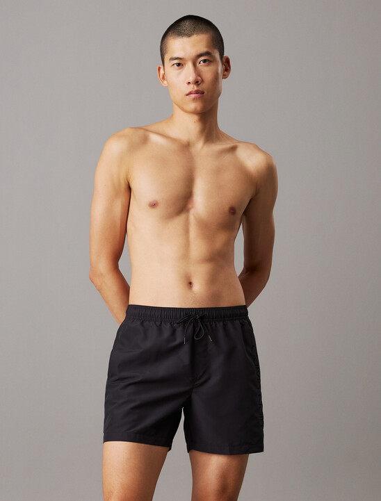 Medium Drawstring Swim Shorts - Logo Embroidery