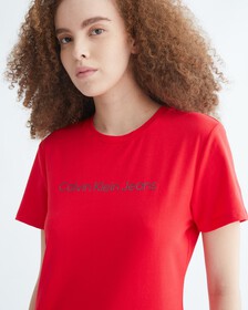 SHRUNKEN INSTITUTIONAL LOGO T 恤, CANDY APPLE, hi-res