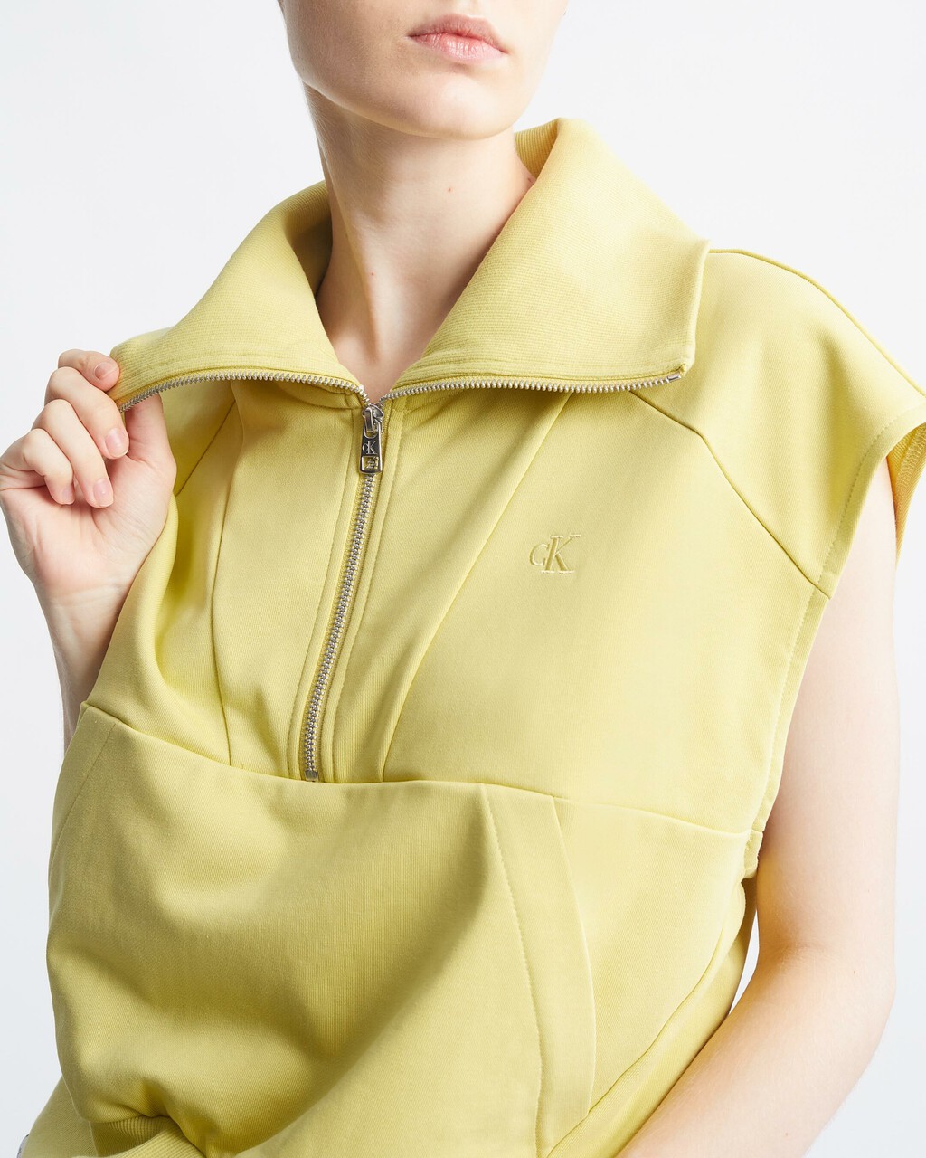 37.5 無袖 Polo 裇, Yellow Sand, hi-res