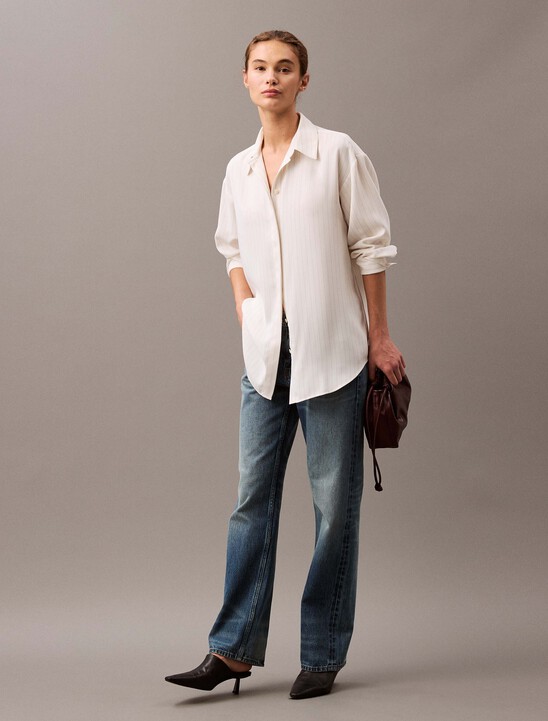 Rayon Blend Relaxed Shirt