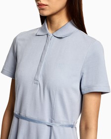 FLARED POLO DRESS, Silver Sky, hi-res