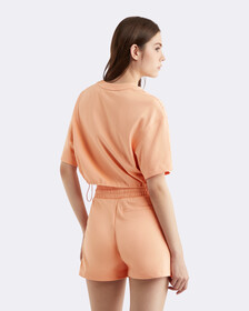 Oversized Cropped Cooling Sweatshirt, PEACH DREAM, hi-res