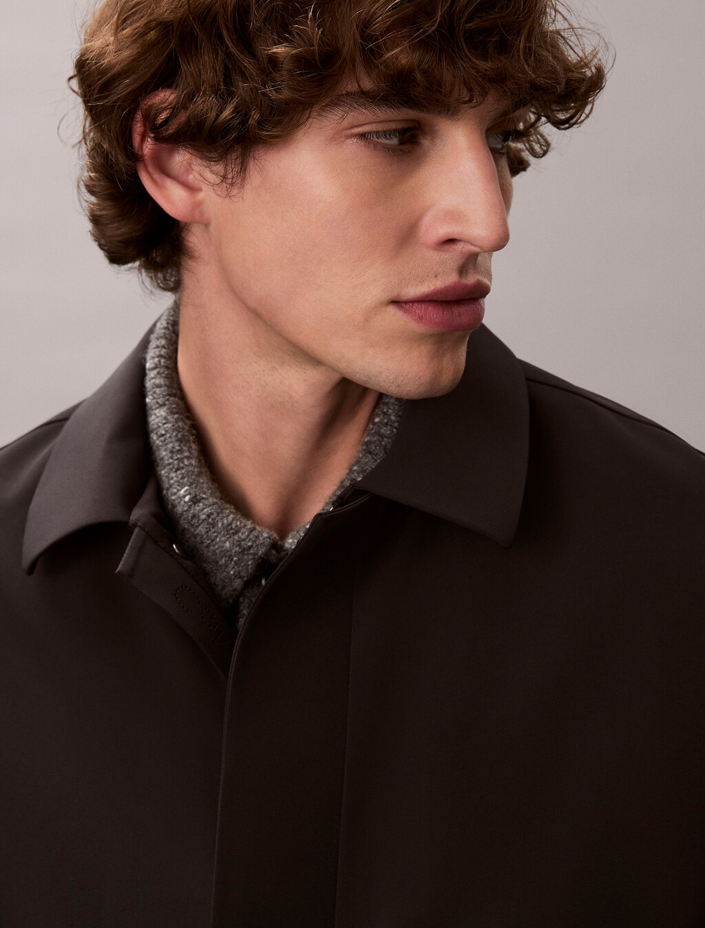 Micro Twill Bomber Jacket, Black, hi-res