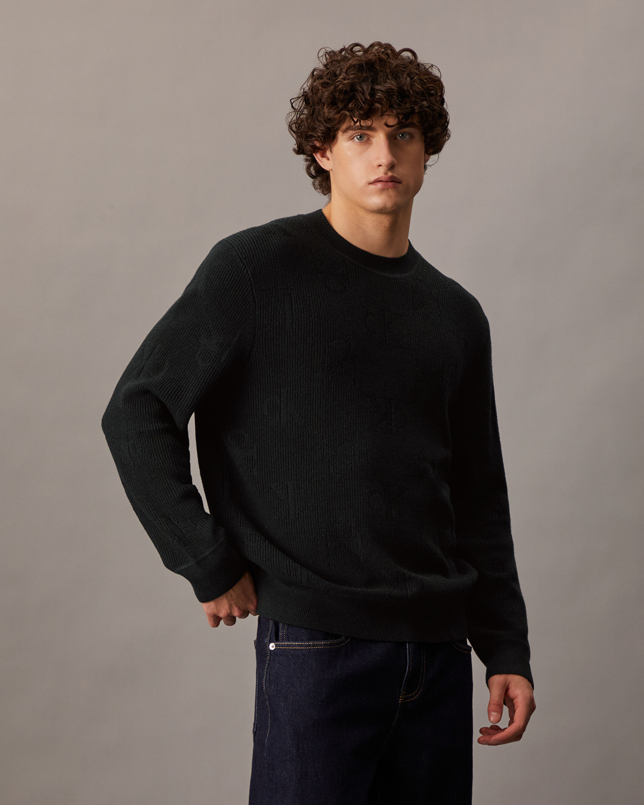 Monogram Pullover Sweater black Calvin Klein Hong Kong