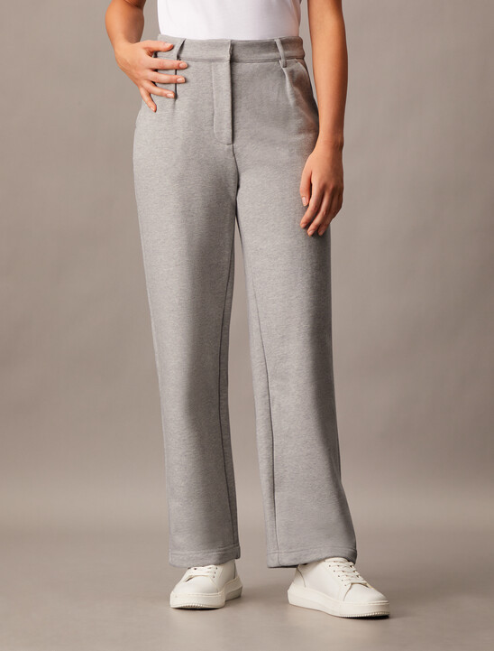 Cotton Terry Wide Leg Pants