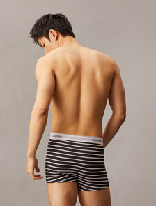 Icon 彈性棉質平口內褲 2 件組, black/ leader stripe black, hi-res