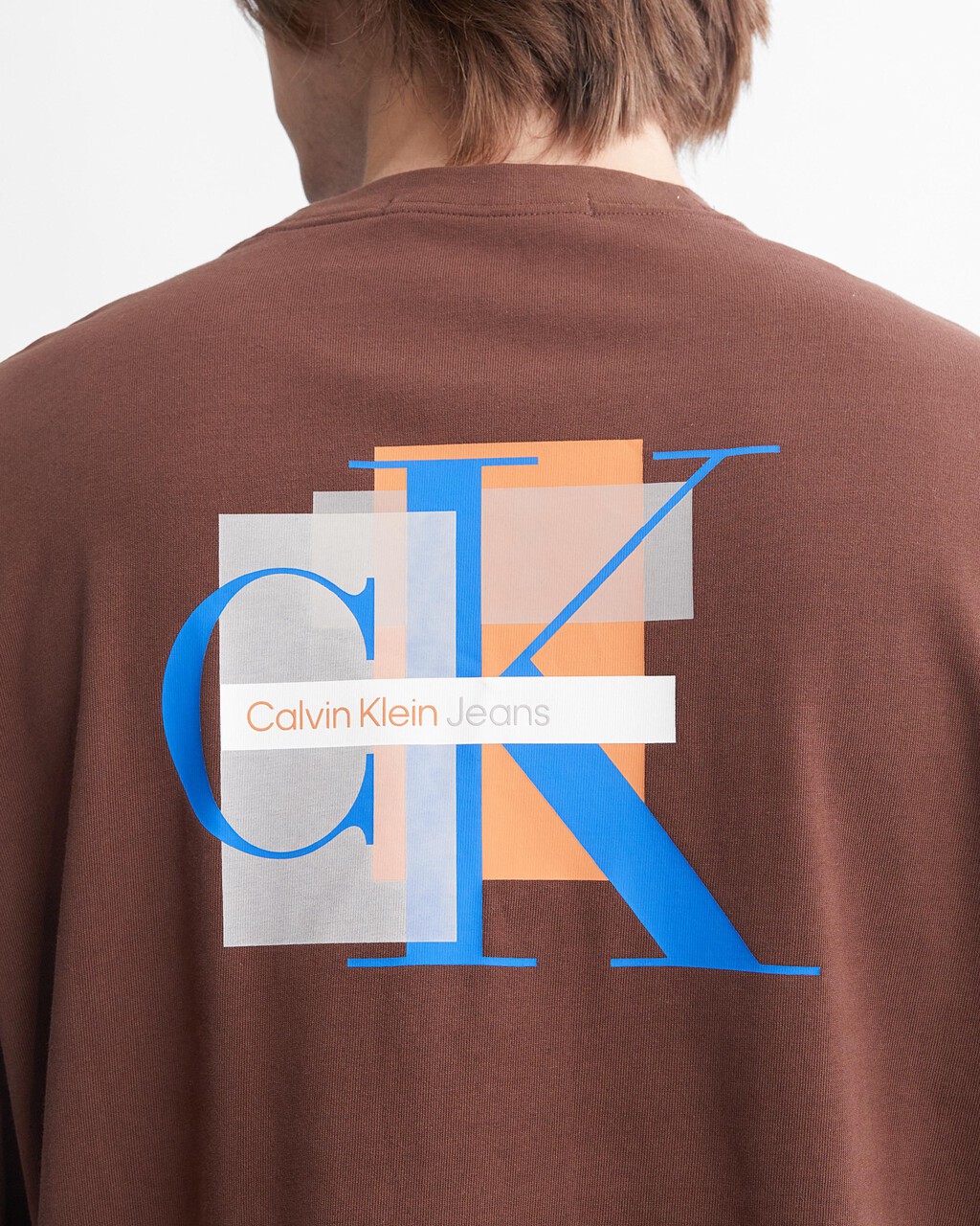 Connected Layers Contrast Sleeve Tee, Dark Chestnut, hi-res