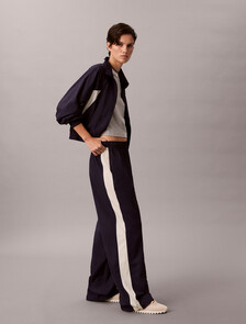 Relaxed Nylon Track Pants, Evening Blue, hi-res